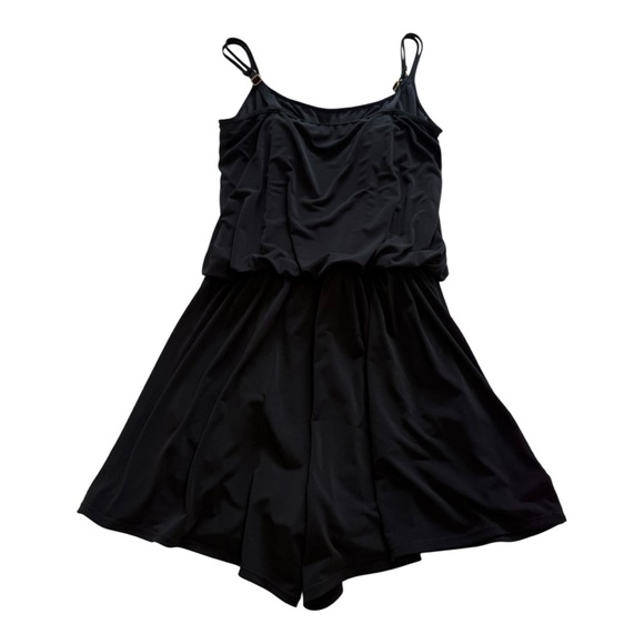Maxine Of Hollywood Black Romper Swimsuit - Size 14 - Picture 6 of 15